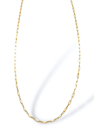 Gold Filled Dainty Paperclip Chain