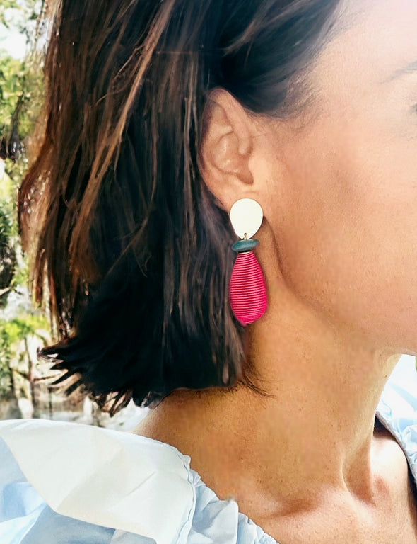 Pearl Lindsey Earrings - Pink