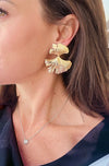 Gold Filled Ginkgo Earrings