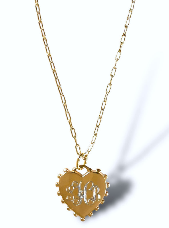 Monogram Heart Pendant