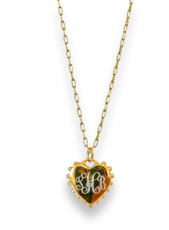 Monogram Heart Pendant