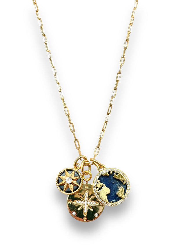 Lapis World Traveler Pendant