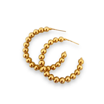 Gold Filled Round Ball Hoops