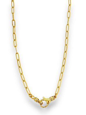 18K Gold Medium Paperclip Chain