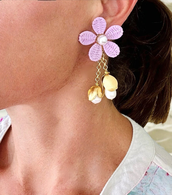 Reid Flower Earrings - 2 color choices
