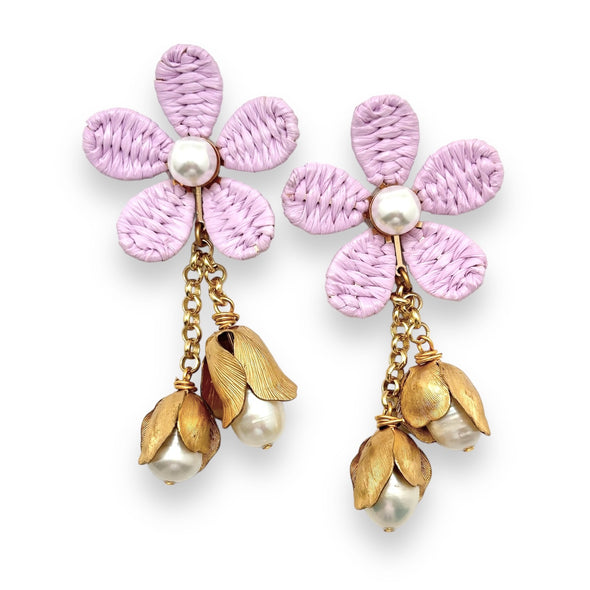Reid Flower Earrings - 2 color choices