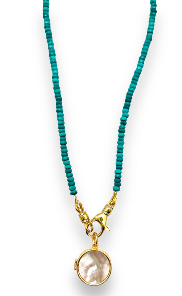 Green Turquoise Beaded Necklace