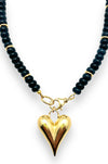 Elongated Puffy Heart Charm