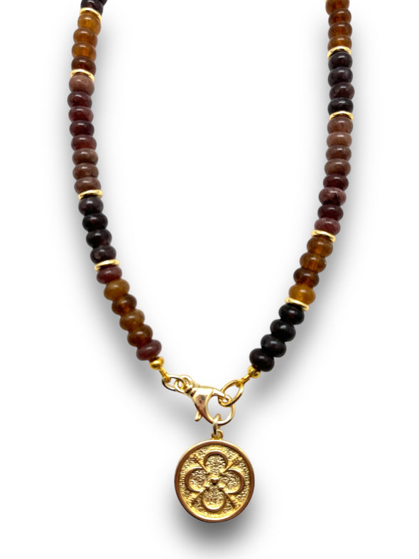 Brown Multi Jade Necklace