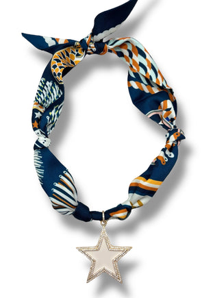 Celestial Silk Scarf Necklace