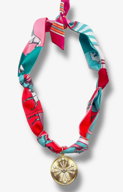 Aurora Medallion Silk Necklace