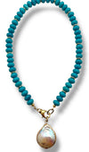 Turquoise Ocean Pearl Necklace