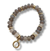 Gray Jade Bead Bracelet