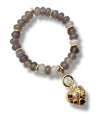 Gray Jade Bead Bracelet