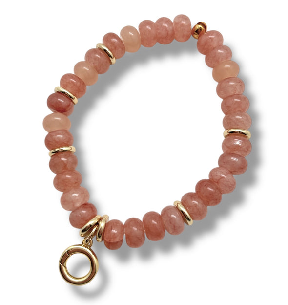 Blush Jade Bead Bracelet
