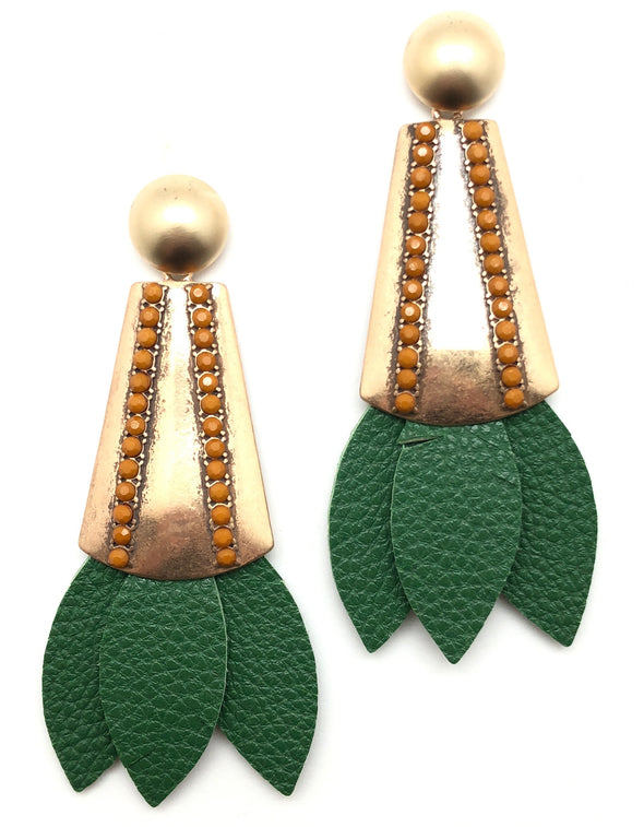Tinsley Leather Earrings Forrest