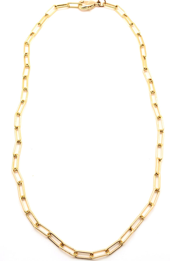 Gold Filled Paperclip Layering Necklace