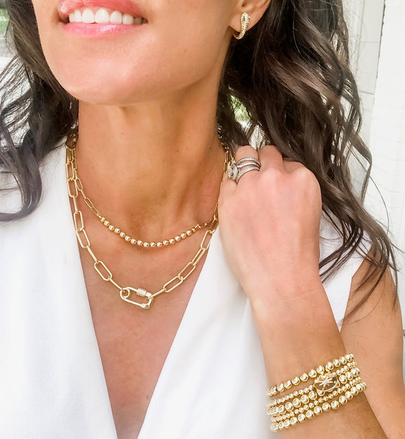 Gold Filled Ball Layering Necklace